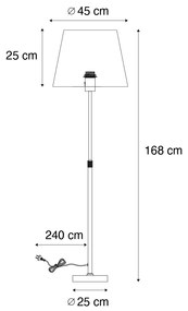 Vloerlamp staal met kap grijs 45 cm verstelbaar - Parte Design, Modern E27 rond Binnenverlichting Lamp