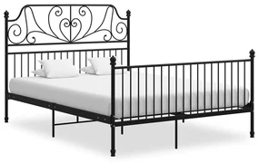 vidaXL Bedframe metaal zwart 140x200 cm