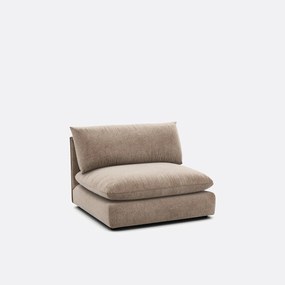 Fauteuil voor modulaire zitbank, in gemêleerd polyester, Malo