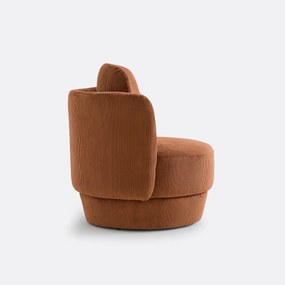 Rotatieve fauteuil in geribd fluweel, Baltimore