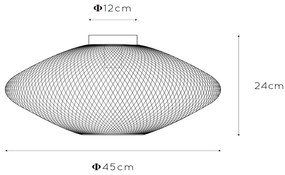 Lucide Mesh plafondlamp 45cm 1x E27 goud mat