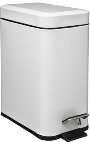 Witte Softclose Pedaalemmer 5L Rechthoekig