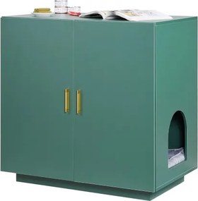 VEVOR Kattenkast, 800x500x790 mm Kattenbakkast, Houten Kattencommode met Ventilatiegaten, Kattenhuismeubel met Dubbele Deur, Bijzettafel, Past Op De Meeste Kattenbakken