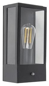 Buiten wandlamp zwart met schemersensor - Rotterdam