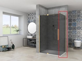 Van Rijn ST08 zijwand met rook glas 100x200cm messing