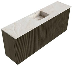 Mondiaz Joya DLux 100cm toiletmeubel shadow met wastafel faye midden zonder kraangat frappe