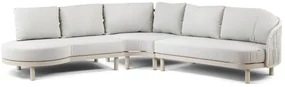 Hoek loungeset 5 personen Aluminium/rope Taupe Santika Furniture Santika