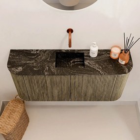 Mondiaz Joya DLux 95cm toiletmeubel ronding links/rechts dusk met wastafel faye midden zonder kraangat lava