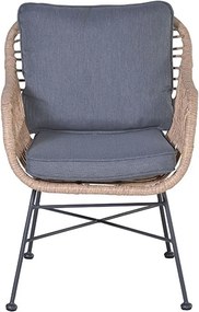 Garden Impressions Lucas tuinset 5-delig bruin - Rimini tuintafel 80x80 cm