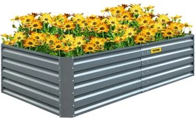 VEVOR Verhoogd Bed, 203x102x48 cm, Metalen Plantenbak, Plantenbedset, Groentebed, Kruidenbed, Bloembed voor het kweken van Groenten, Bloemen, Fruit, Kruiden en Vetplanten