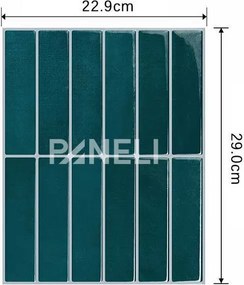 Tegelsticker Turquoise Langwerpig - 29 cm x 22.9 cm x 0.11 cm | 0.07 kg | Paneli zelfklevende steenstrips