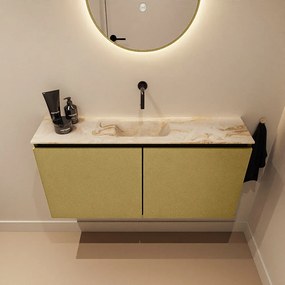 Mondiaz Ture DLux toiletmeubel 100cm oro met wastafel frappe midden zonder kraangat