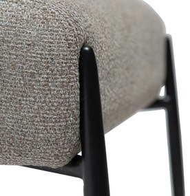 Dan-Form Glam Voetenbankje Grijsbruin Boucle