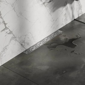BRAUER Douchegoot - muurflens - 50x7x6.7cm - ondiep - zijuitloop - RVS DR-SRFW50NG