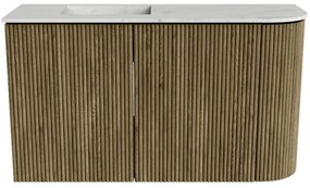 Mondiaz Joya DLux 70cm toiletmeubel ronding rechts dusk met wastafel faye links zonder kraangat opalo