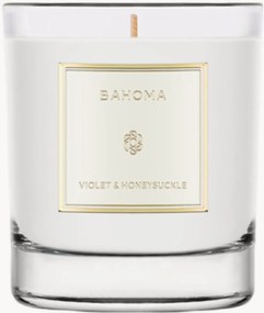 Handgegoten geurkaars Violet & Honeysuckle (perzik, kamperfoelie, muskus)