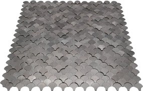 Zelfklevende Mozaïektegels Metaal | Visschub Antraciet | 28,8×29,8 cm | Keuken, Bad &amp; WC