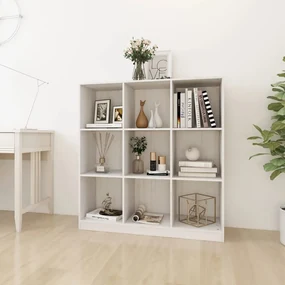 vidaXL Boekenkast/kamerscherm 104x33,5x110 cm massief grenenhout wit