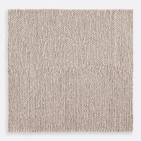 Vierkant wollen vloerkleed met tricot effect, Diano