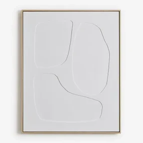 Handgeschilderd Decoratief Schilderij Met Helvon-reliëf 80 X 100 Cm & B - Sklum
