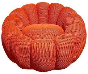 Kare Design Peppo Bloom Ronde Fauteuil Draaibaar Oranje