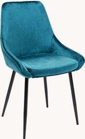 Fluwelen eetkamerstoelen East Side, 2 stuks