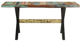 vidaXL Eettafel 160x80x76 cm massief gerecycled hout