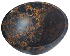 Fontana Athens Portoro Gold Micro Marble toiletmeubel 40cm kasteel bruin