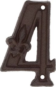 Esschert Design huisnummer 4 - LxBxH: 7,4x1,2x11,7cm