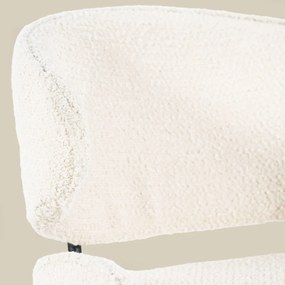 Boucle Eetkamerstoel Ronde Rug Beige