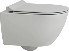 Ben Segno hangtoilet met toiletbril compact Xtra glaze+ Free flush cement grijs