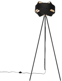 Moderne vloerlamp zwart - Cloth