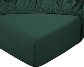 Hoeslaken Home - 100% natuurlijk katoen - 180x200 - donkergroen