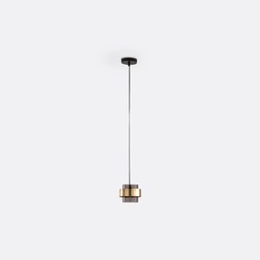 Hanglamp in gerookt glasØ13,8 cm, Botello