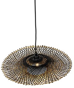Oosterse hanglamp zwart met bamboe 50cm - Rina
