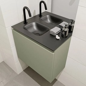 Mondiaz Olan 60cm toiletmeubel army met wastafel urban links 1 kraangat