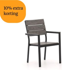 + 10% kassakorting | Dining tuinstoel | Bellagio  Fidenza | Polywood | Grijs | Stapelbaar | Kees Smit Tuinmeubelen