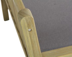 Tuinbank  teak 120 cm incl. kussen antraciet Teak Old teak greywash Garden Collections Preston  incl. kussen antraciet