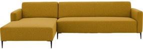 Goossens Key West geel, stof, 3-zits, modern design