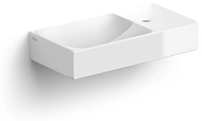 Clou Vale keramische fontein 38cm met kraangat rechts wit glans