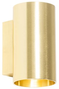 Smart wandlamp goud rond incl. 2 Wifi GU10 - Sandy