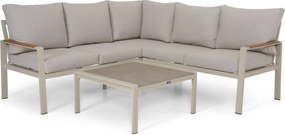 Hoek loungeset  Aluminium Taupe  Domani Furniture Leaf