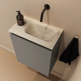 Mondiaz Ture DLux toiletmeubel 40cm smoke met wastafel ostra rechts zonder kraangat