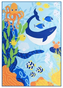 vidaXL Vloerkleed met print 160x230 cm stof meerkleurig