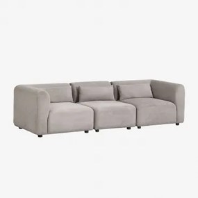 3-delige Modulaire Bank Fogler Corduroy Grijs – Taupe – Koel - Sklum