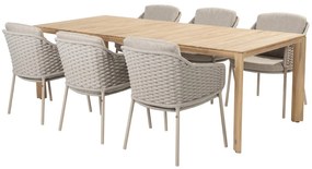4 Seasons Outdoor Eros tuinset latte met Lucas tafel 240 x 100 cm * Sale *  Tuinset    beige weerbestendig