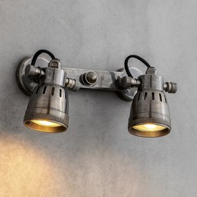 Opbouwspot Indigo Double Antiek Zilver