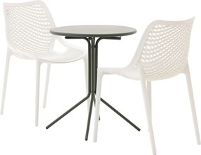 Bistro- en balkonset Forza  | 2 personen staal | Tuinset stapelbaar | 3-delig | Kees Smit Tuinmeubelen