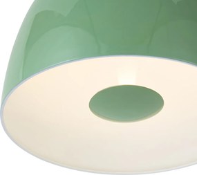 Retro plafondlamp groen met witte binnenkant incl. LED 3-staps dimbaar - Vera