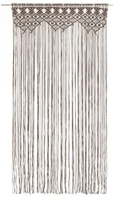 vidaXL Gordijn macramé 140x240 cm katoen taupe